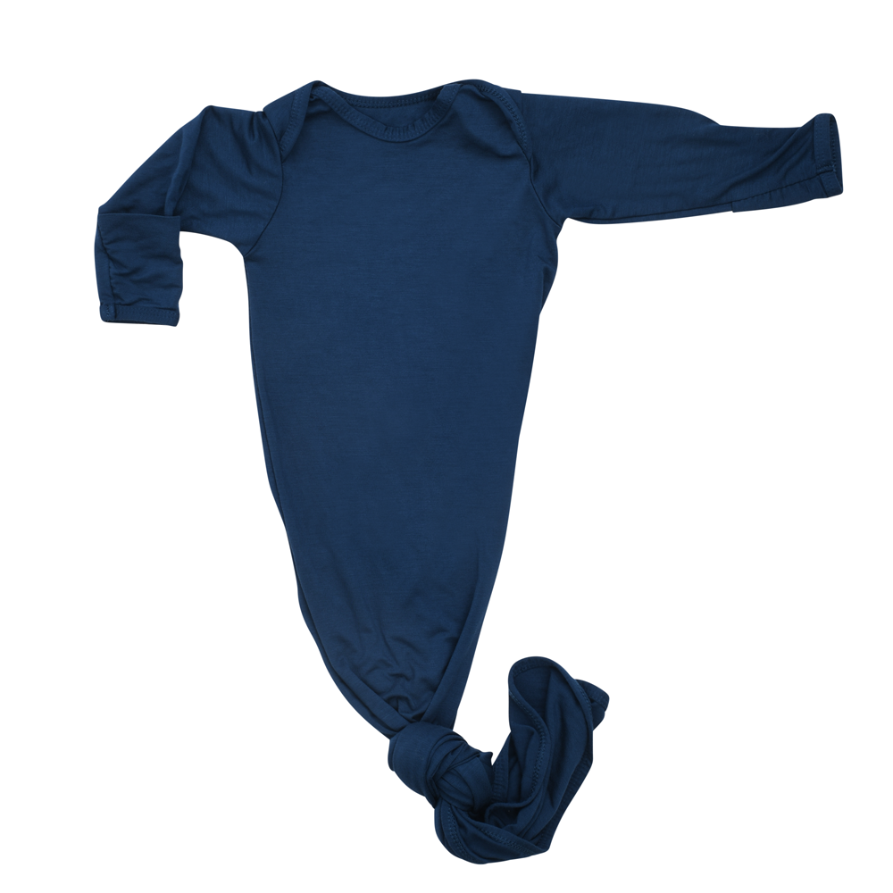Navy Blue Knotted Gown : Gown & Hat
