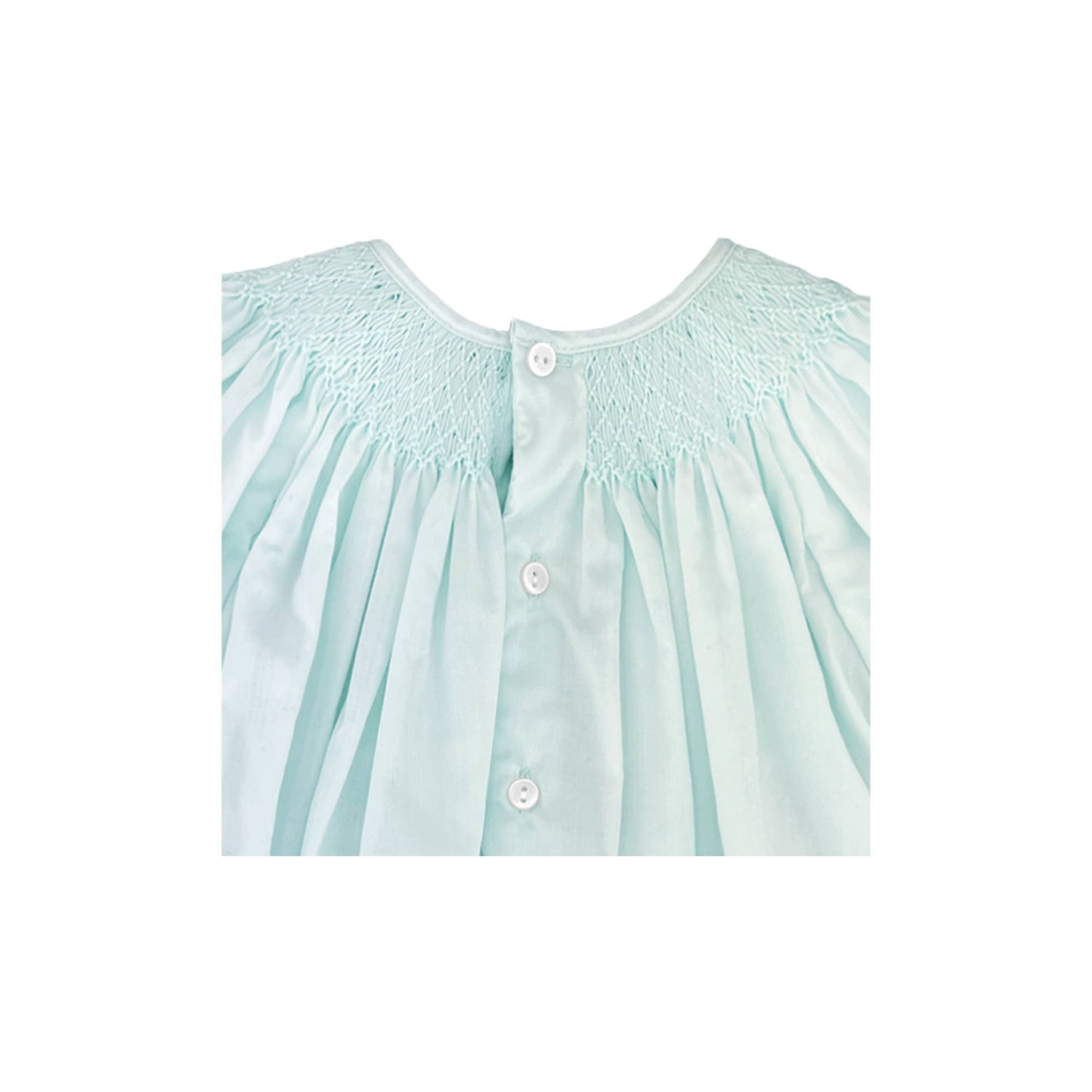 Smocked Daygown with Raglan Embroidery: White / 3 Month