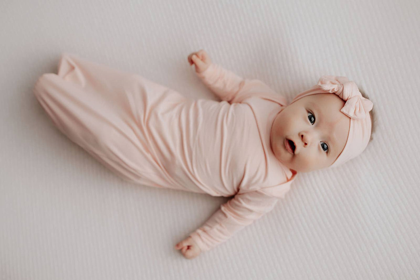 Heavenly Pink Knotted Gown: Gown & Bow