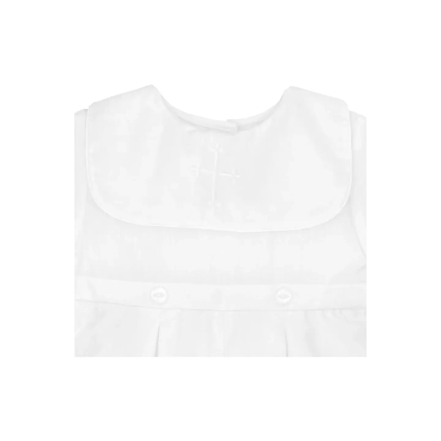 Embroidered Cross Christening Romper: 9 Month