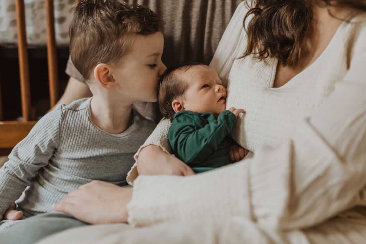 Forest Green Ribbed Knotted Newborn Baby Gown Sleepwear: Gown & Bow