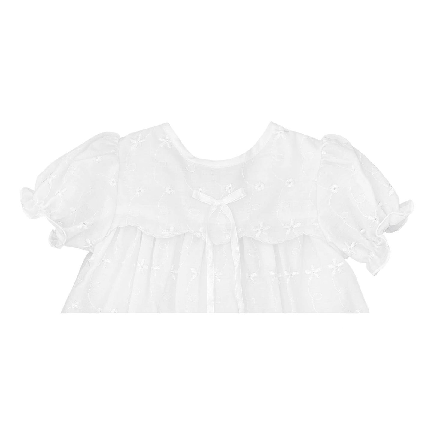 Eyelet Lace Christening Gown: 9 Month