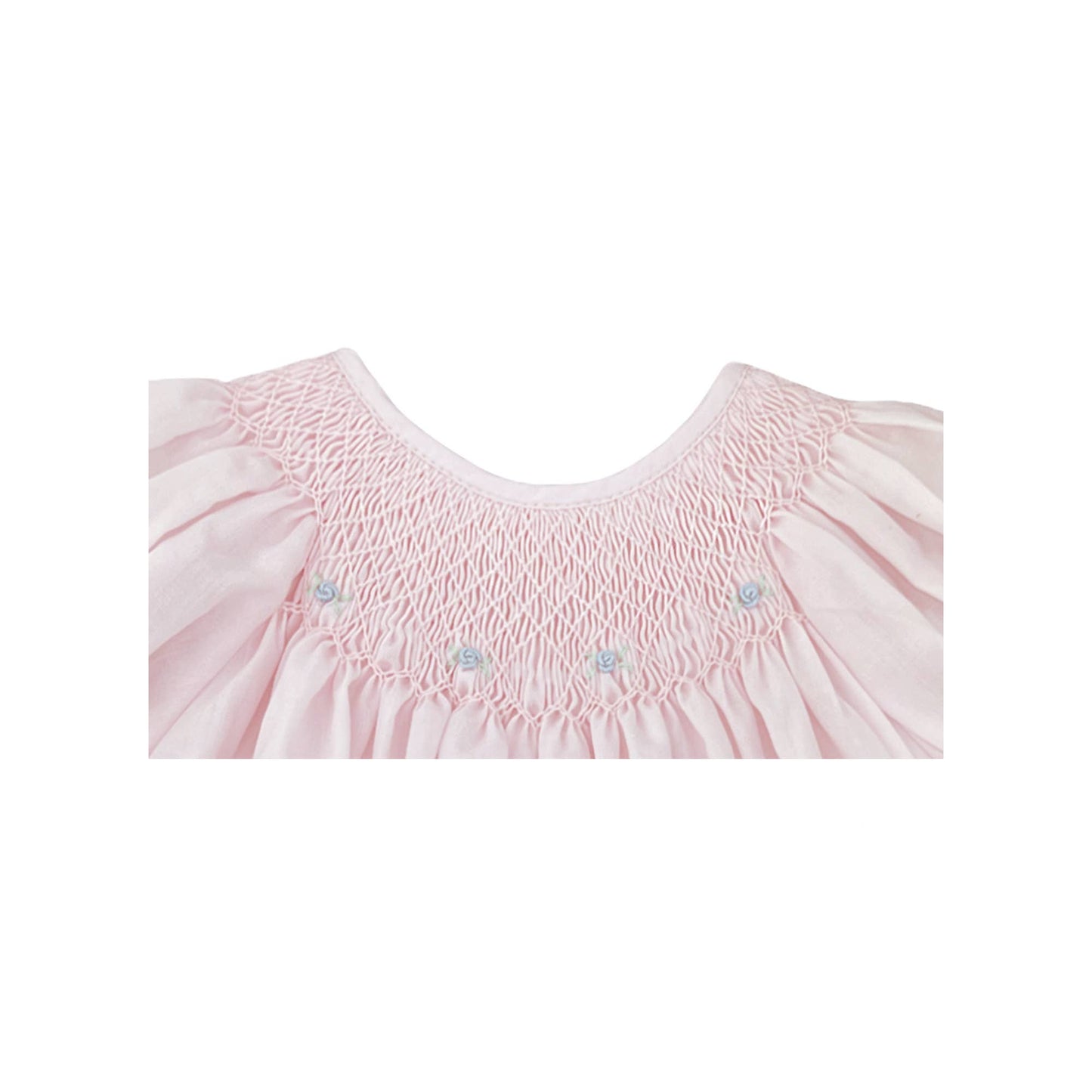 Smocked Daygown with Raglan Embroidery: White / 6 Month