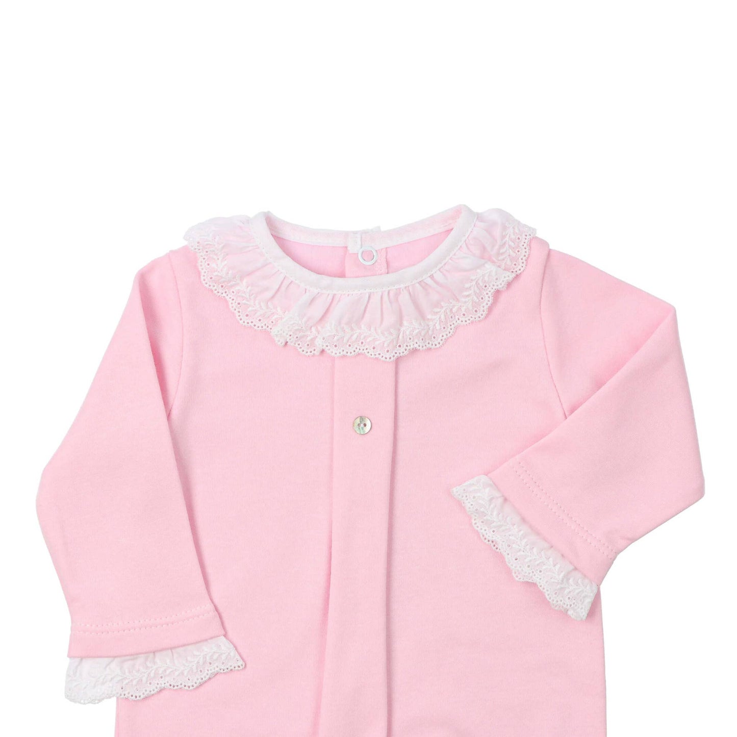Brushed Cotton BabyGrow in Pink: 000M (Premature)