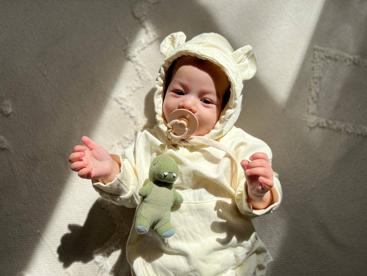 *NEW OPTIONS* Bitzy Pal Natural Rubber Pacifier & Plush: Cow