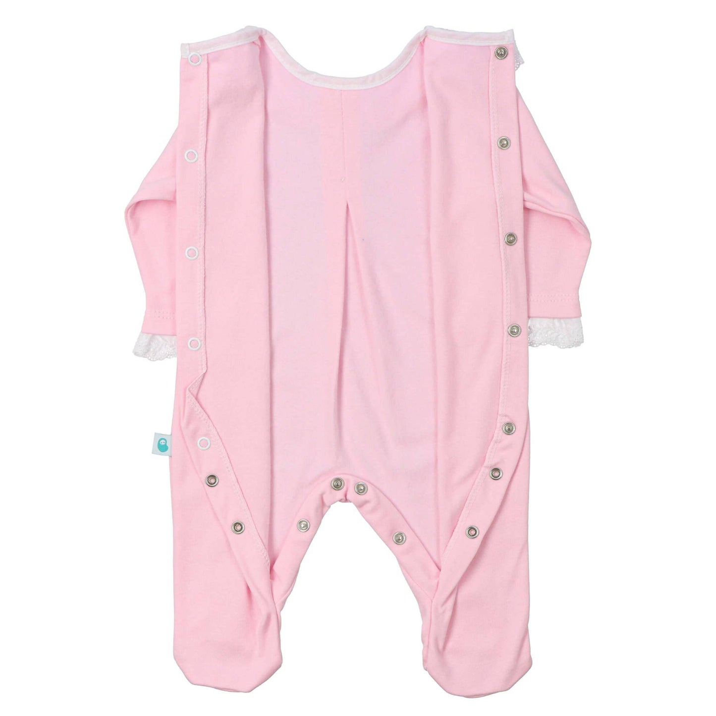 Brushed Cotton BabyGrow in Pink: 000M (Premature)
