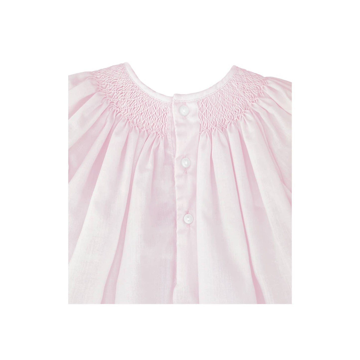 Smocked Daygown with Raglan Embroidery: White / 3 Month