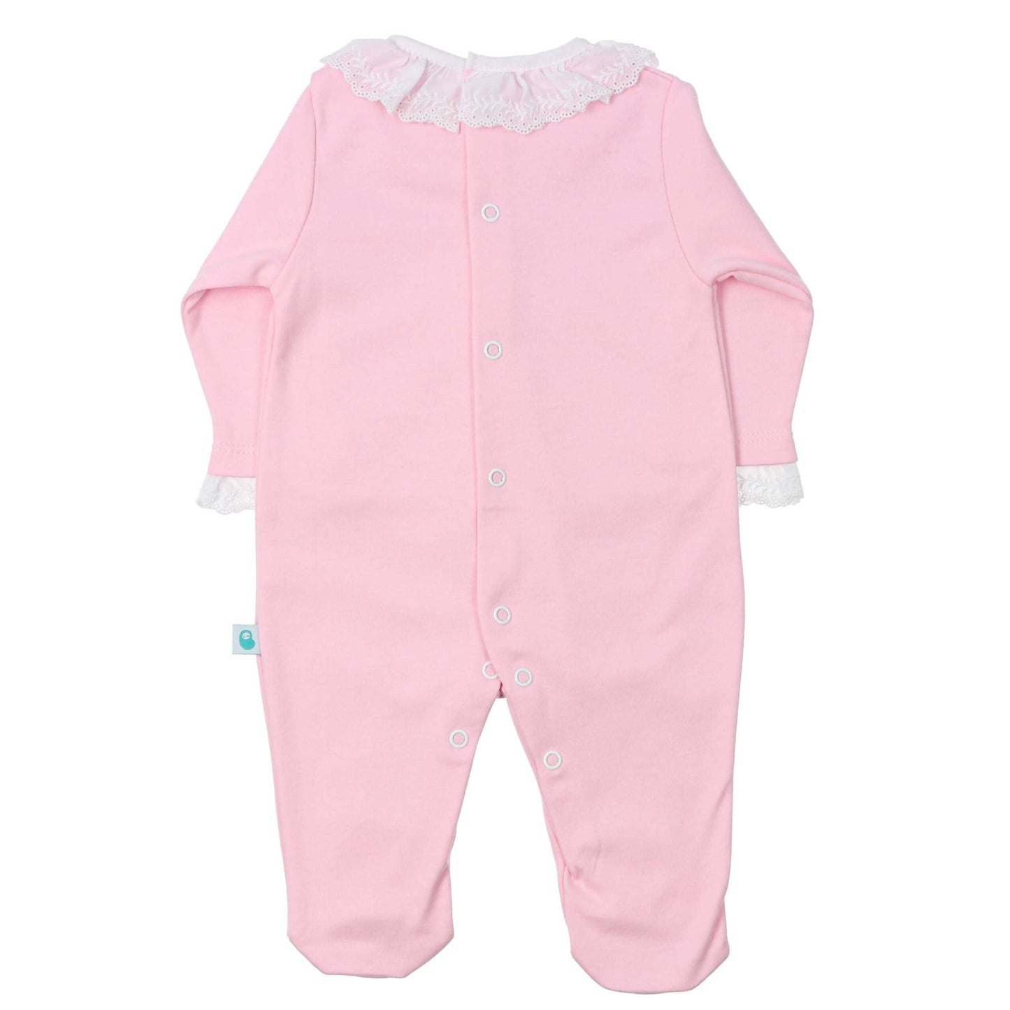 Brushed Cotton BabyGrow in Pink: 000M (Premature)