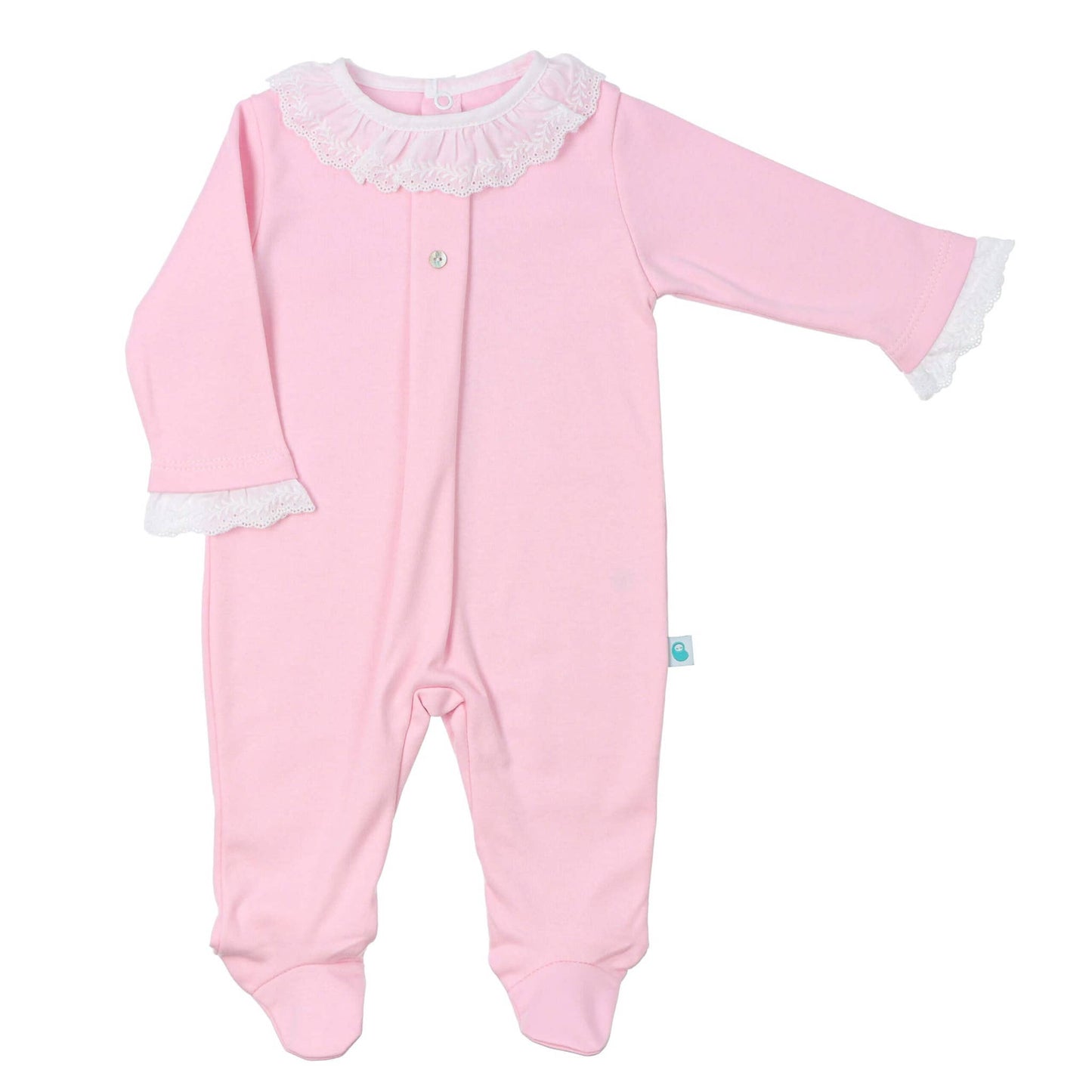 Brushed Cotton BabyGrow in Pink: 000M (Premature)