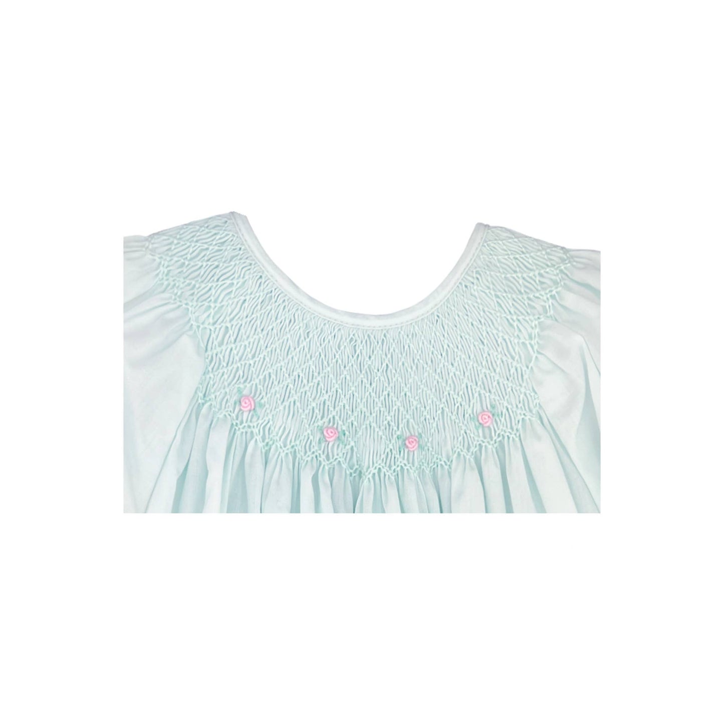 Smocked Daygown with Raglan Embroidery: White / 3 Month
