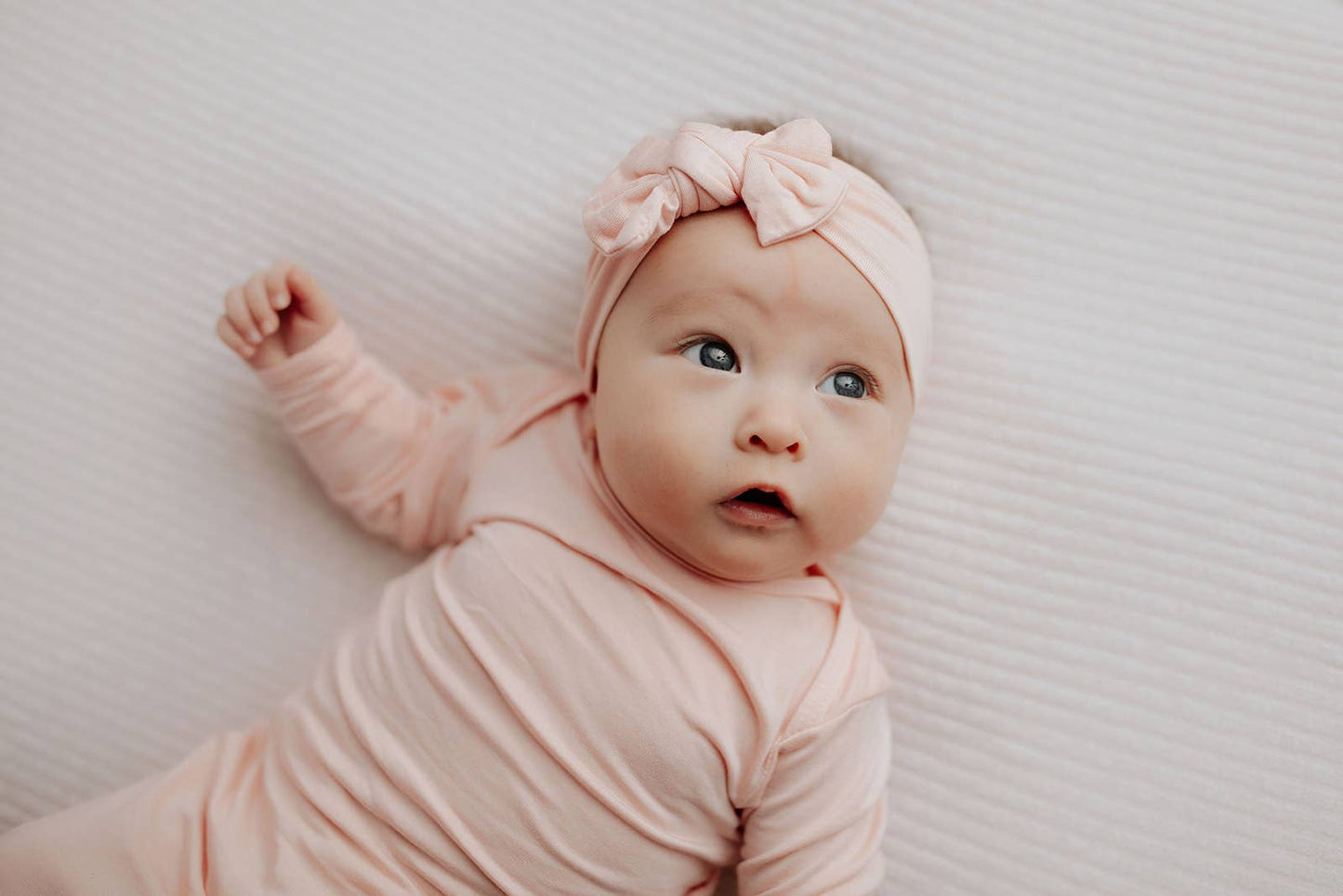 Heavenly Pink Knotted Gown: Gown & Bow