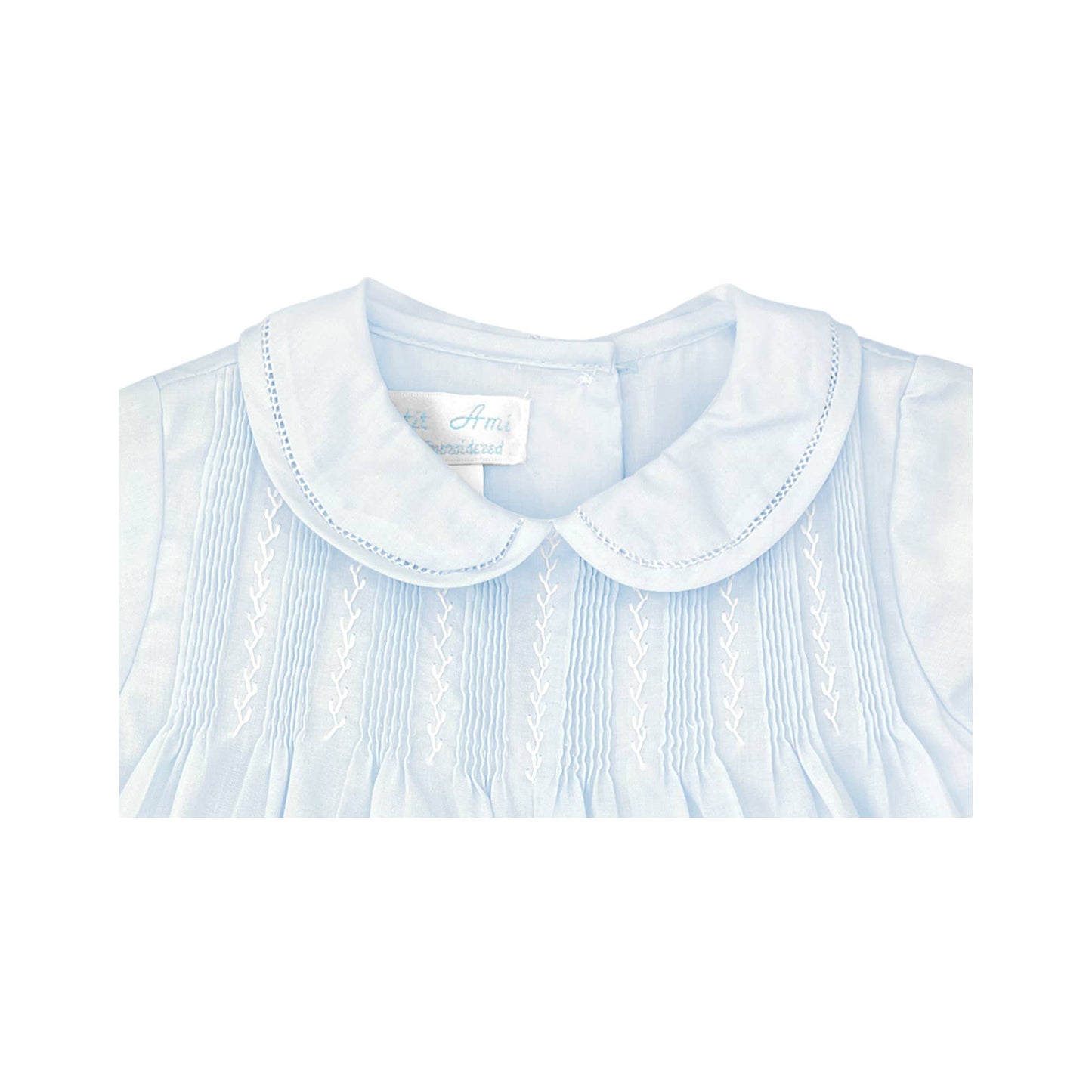 Romper with Pintucks: White / 3 Month