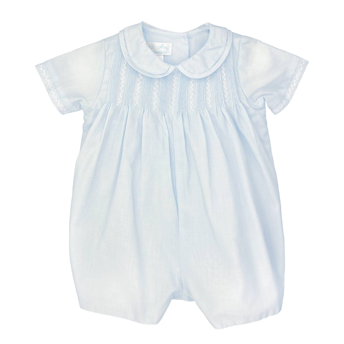 Romper with Pintucks: White / Newborn