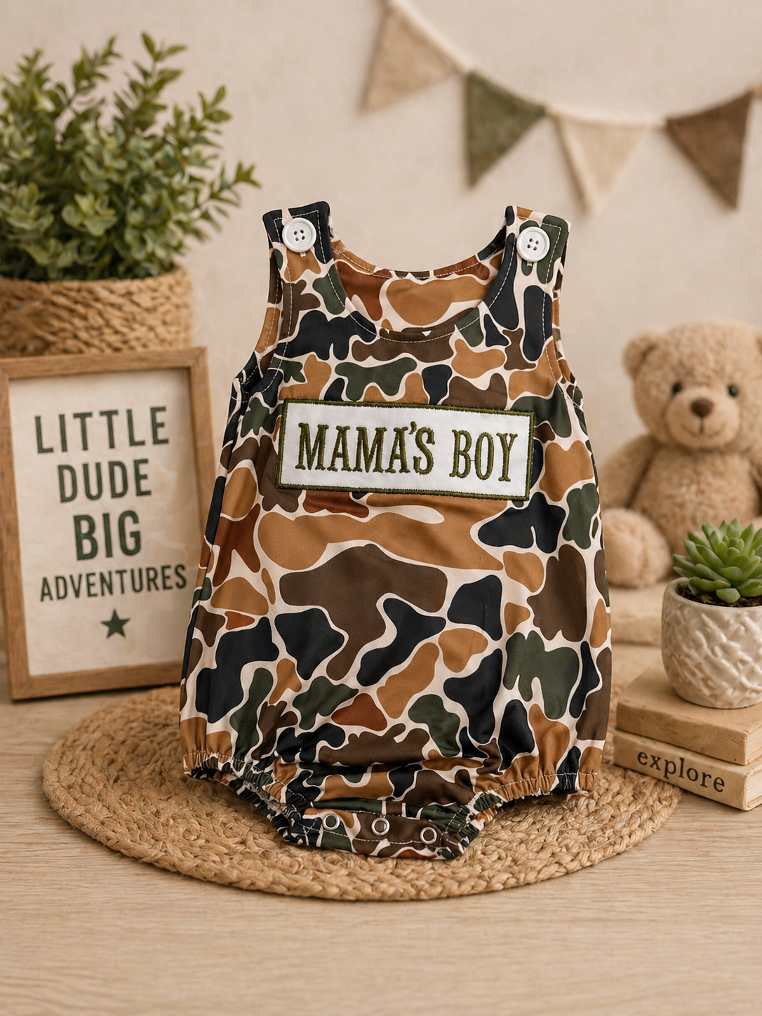 Camo Mama's Boy Bubble