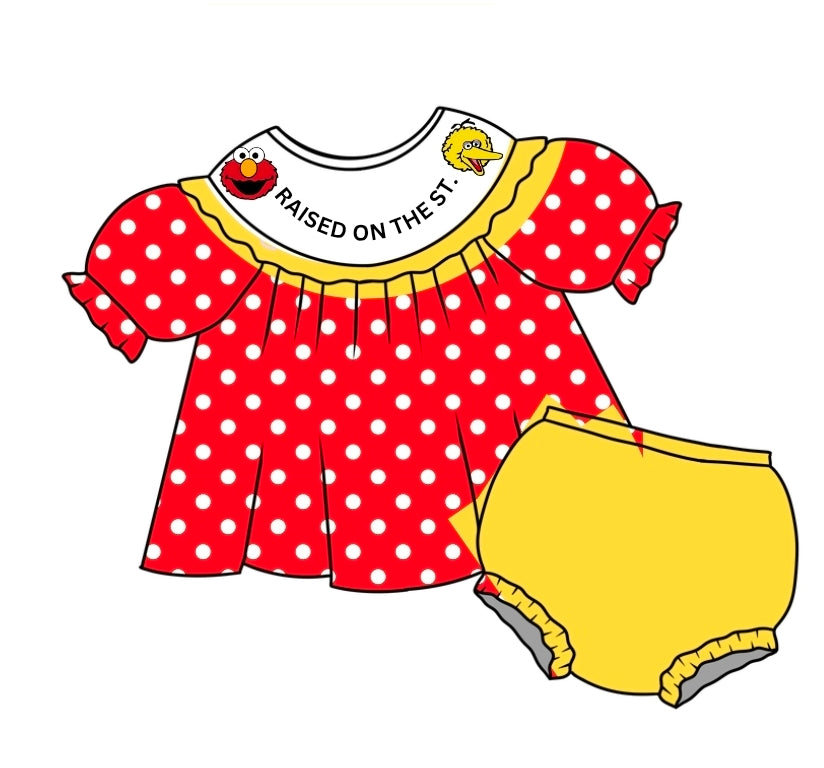 Raised on the St. - Sesame Street- Pre-Order - Machine Smocked