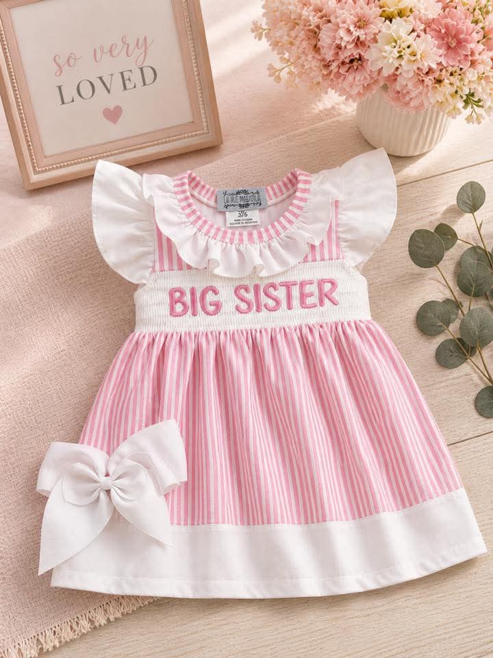 Big Sister Machine Smocked Dress