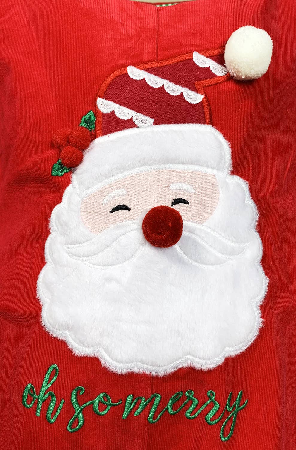 CLEARANCE Baby Boys Christmas Santa Red Corduroy Longall: 3 - 6 Months