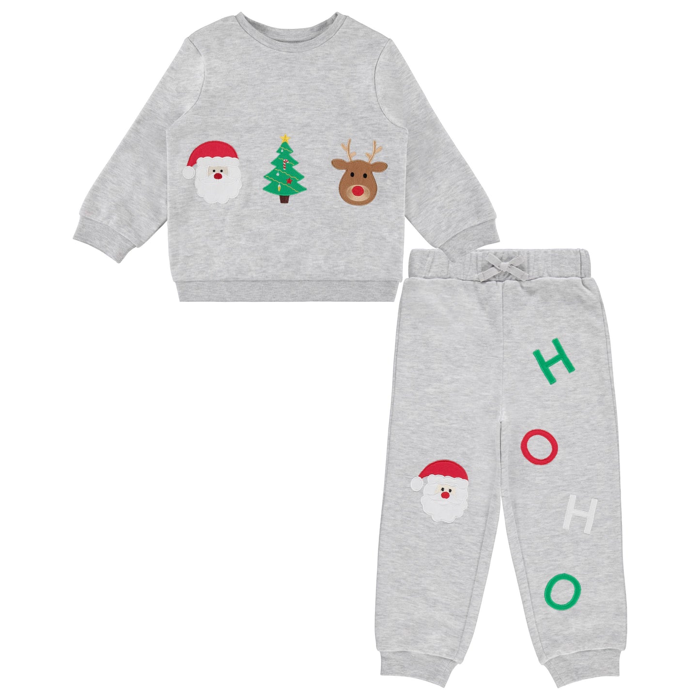 Good Lad Toddler Boy Christmas Applique Holiday Overall Set : 4 Years