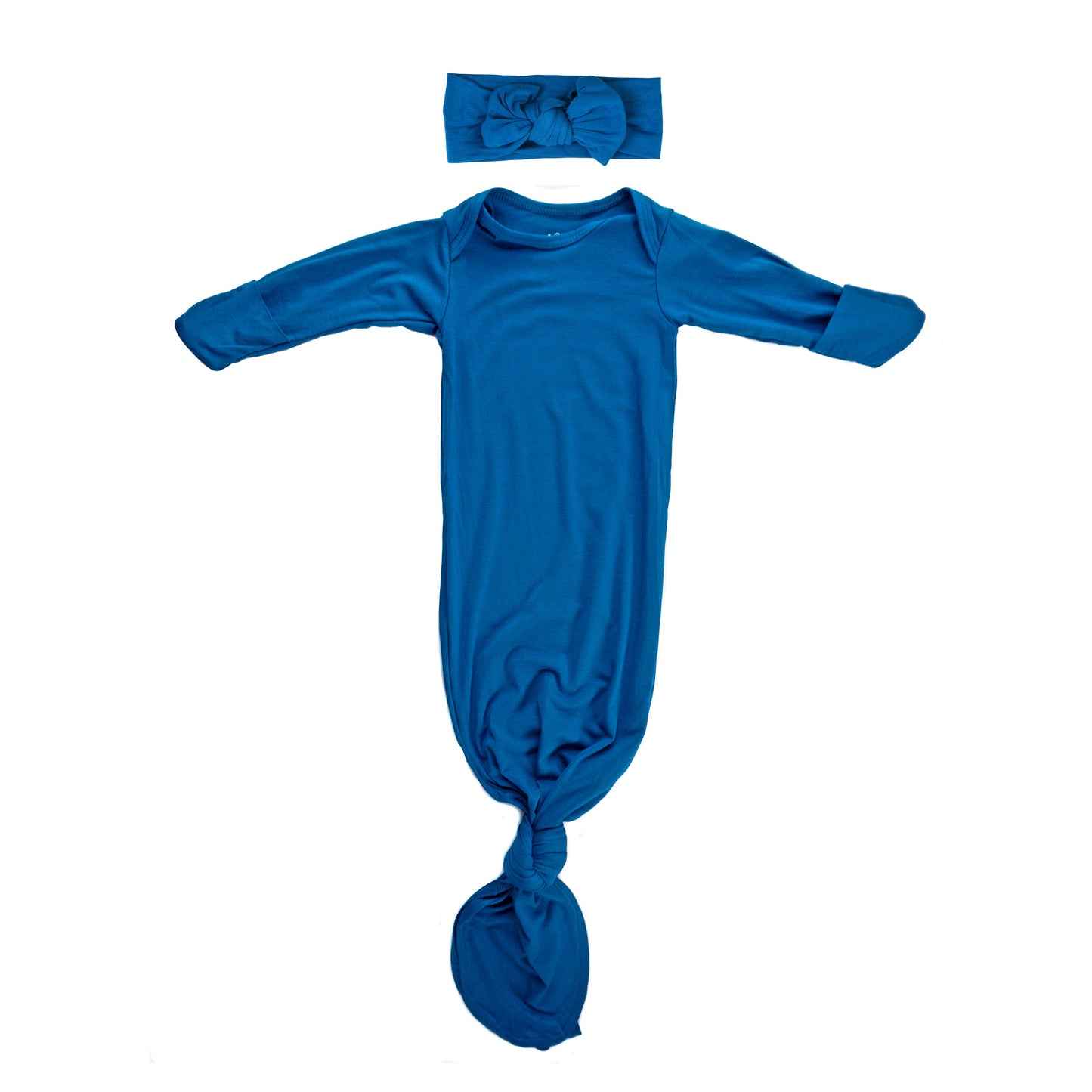 Blue Knotted Gown: Gown & Hat