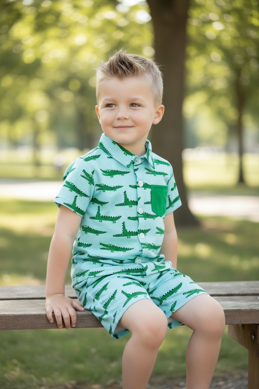 Find Me At The Bayou Alligator 2 piece Set
