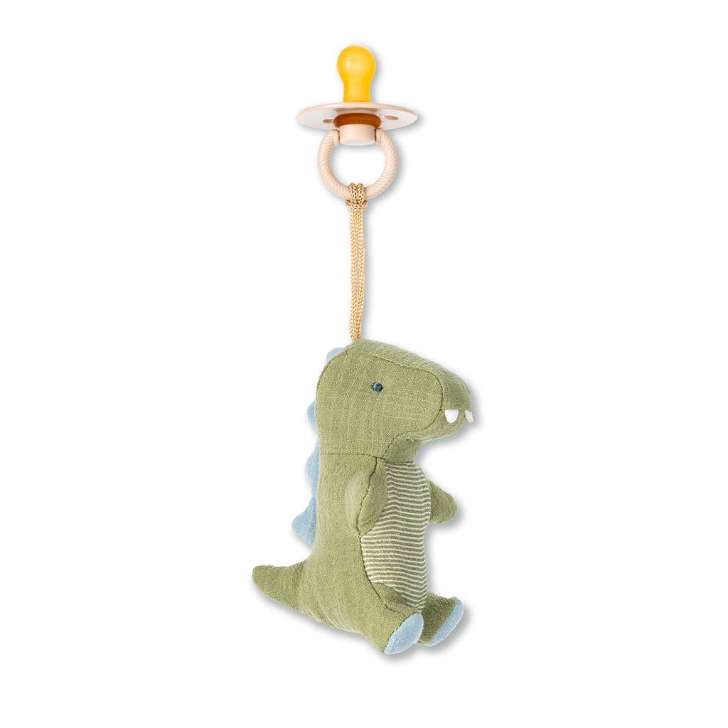 *NEW OPTIONS* Bitzy Pal Natural Rubber Pacifier & Plush: Cow