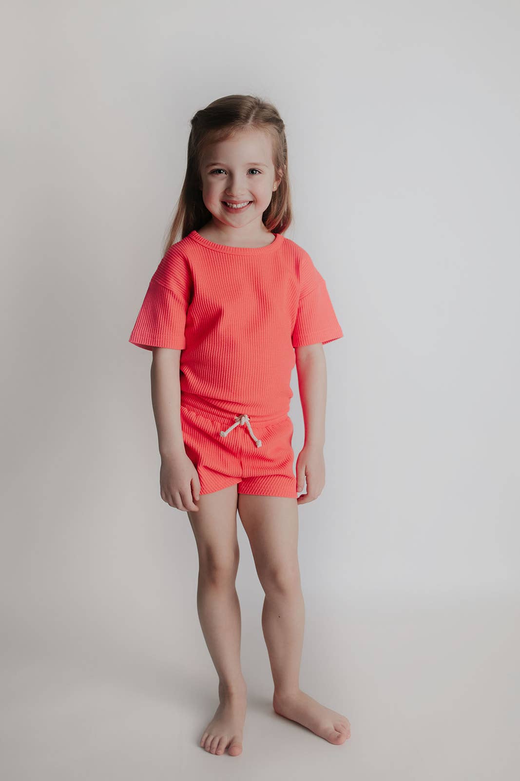 Neon Coral Waffle Set