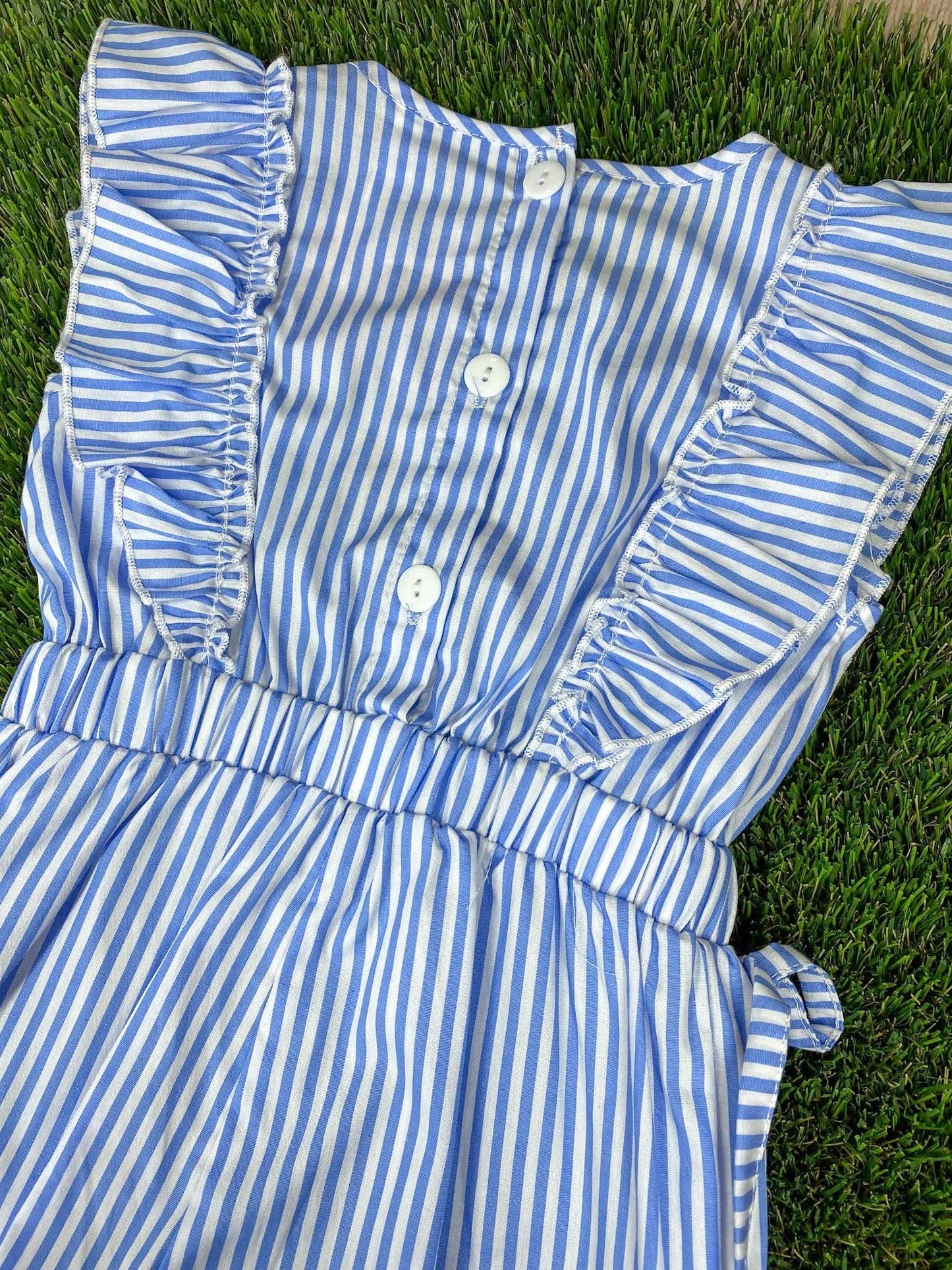 Baseball Bow Romper