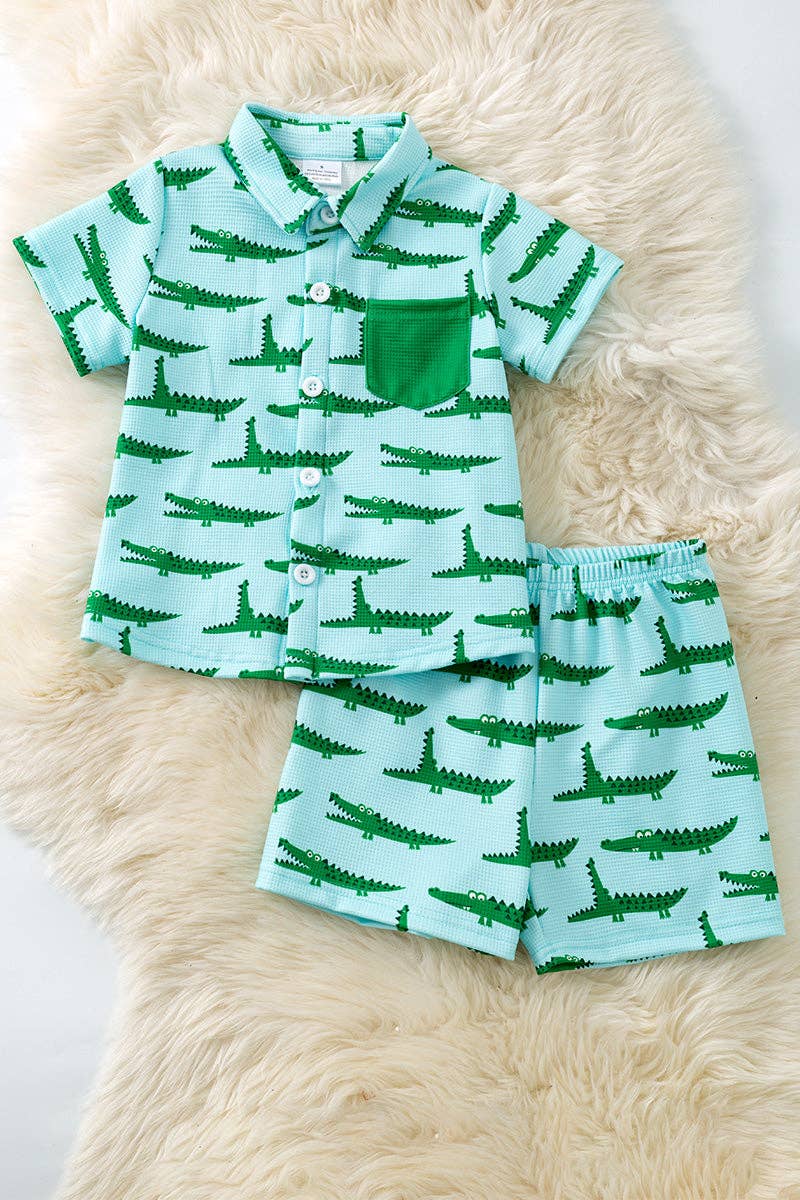 Find Me At The Bayou Alligator 2 piece Set