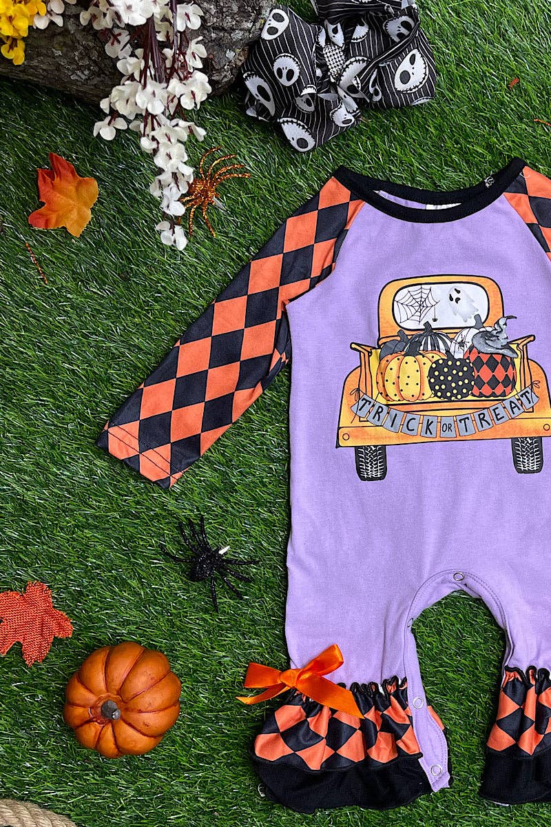 HALLOWEEN GHOST TRUCK ROMPER