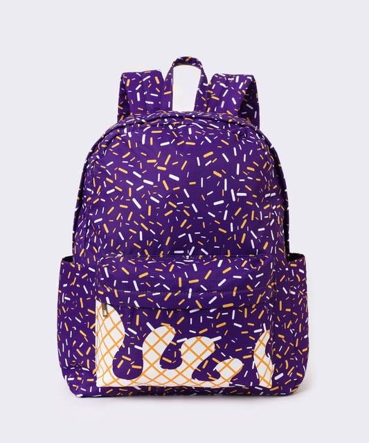 Purple Drip Canvas Backpack