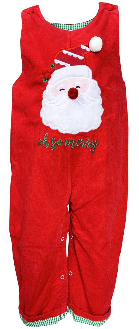 CLEARANCE Baby Boys Christmas Santa Red Corduroy Longall: 3 - 6 Months