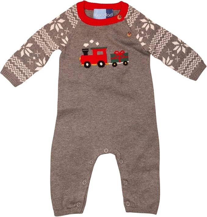 Good Lad Newborn Boy Holiday Sweater Onsie: 3-6 Months