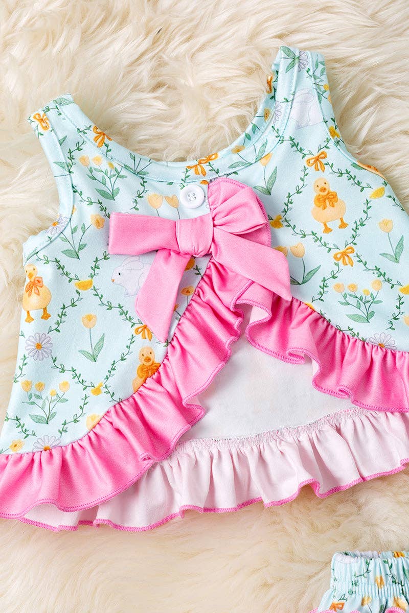 Duck & bunny printed swing set. RPG60230 AMY: 18-24M
