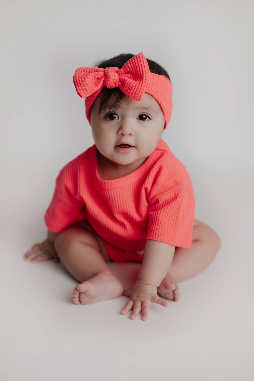 Neon Coral Waffle Set