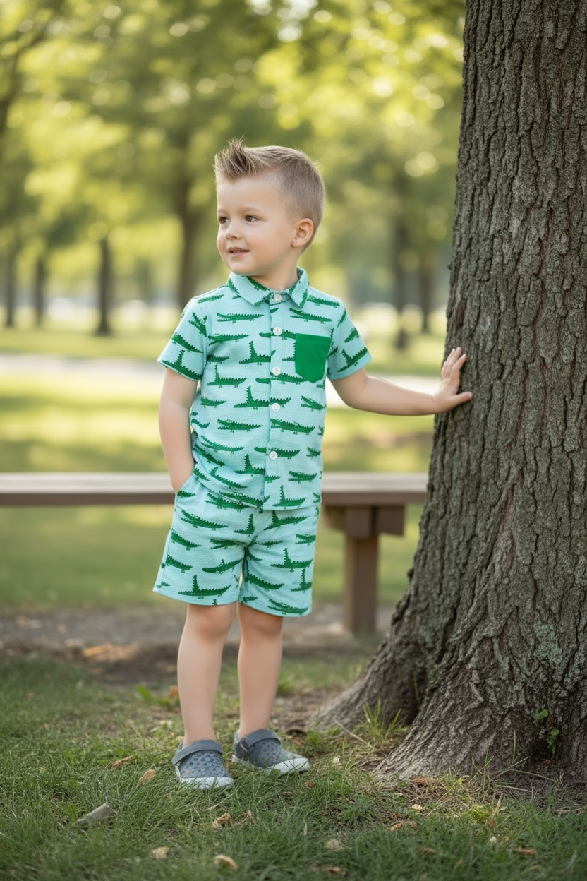 Find Me At The Bayou Alligator 2 piece Set