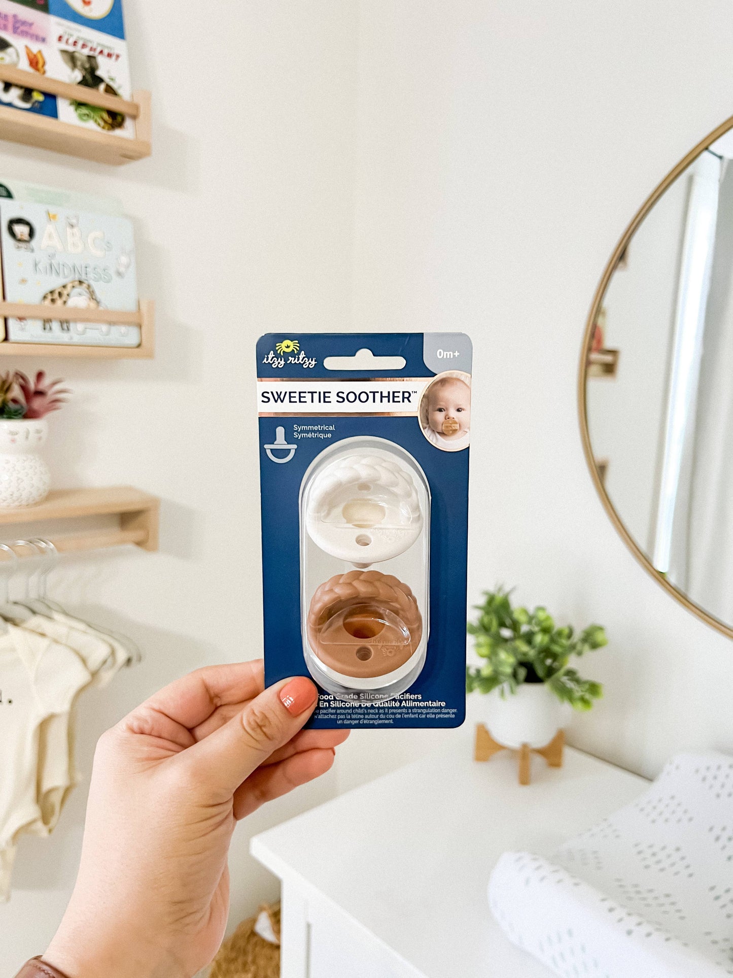 *NEW SIZE* Sweetie Soother™ Pacifier Sets (2-pack): Toast + Buttercream Braids
