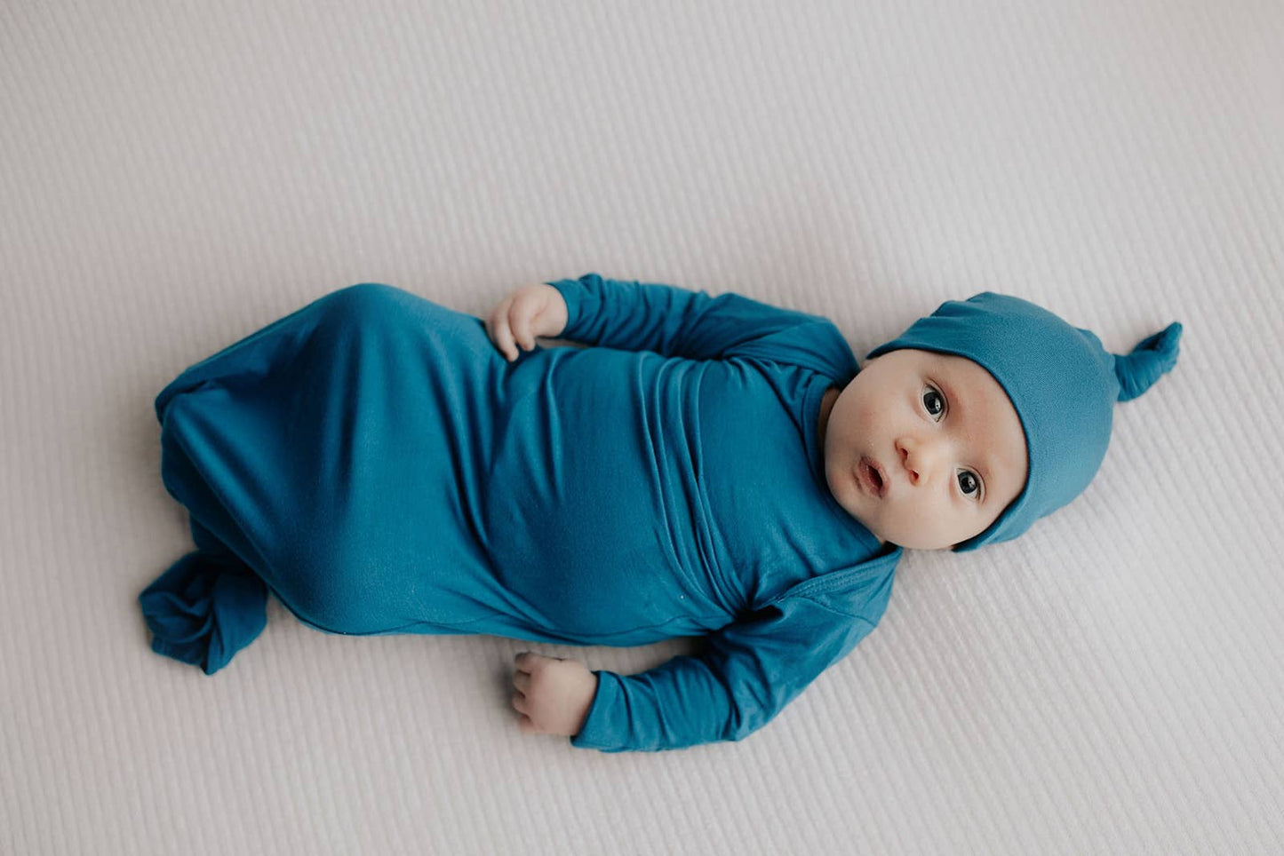 Blue Knotted Gown: Gown & Hat