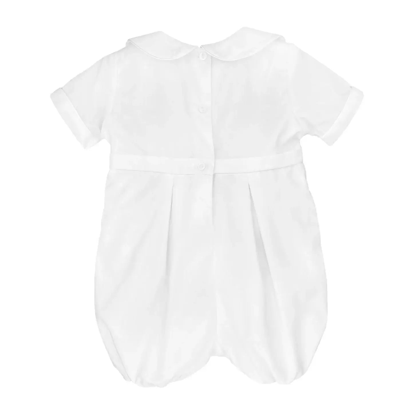 Embroidered Cross Christening Romper: 12 Month