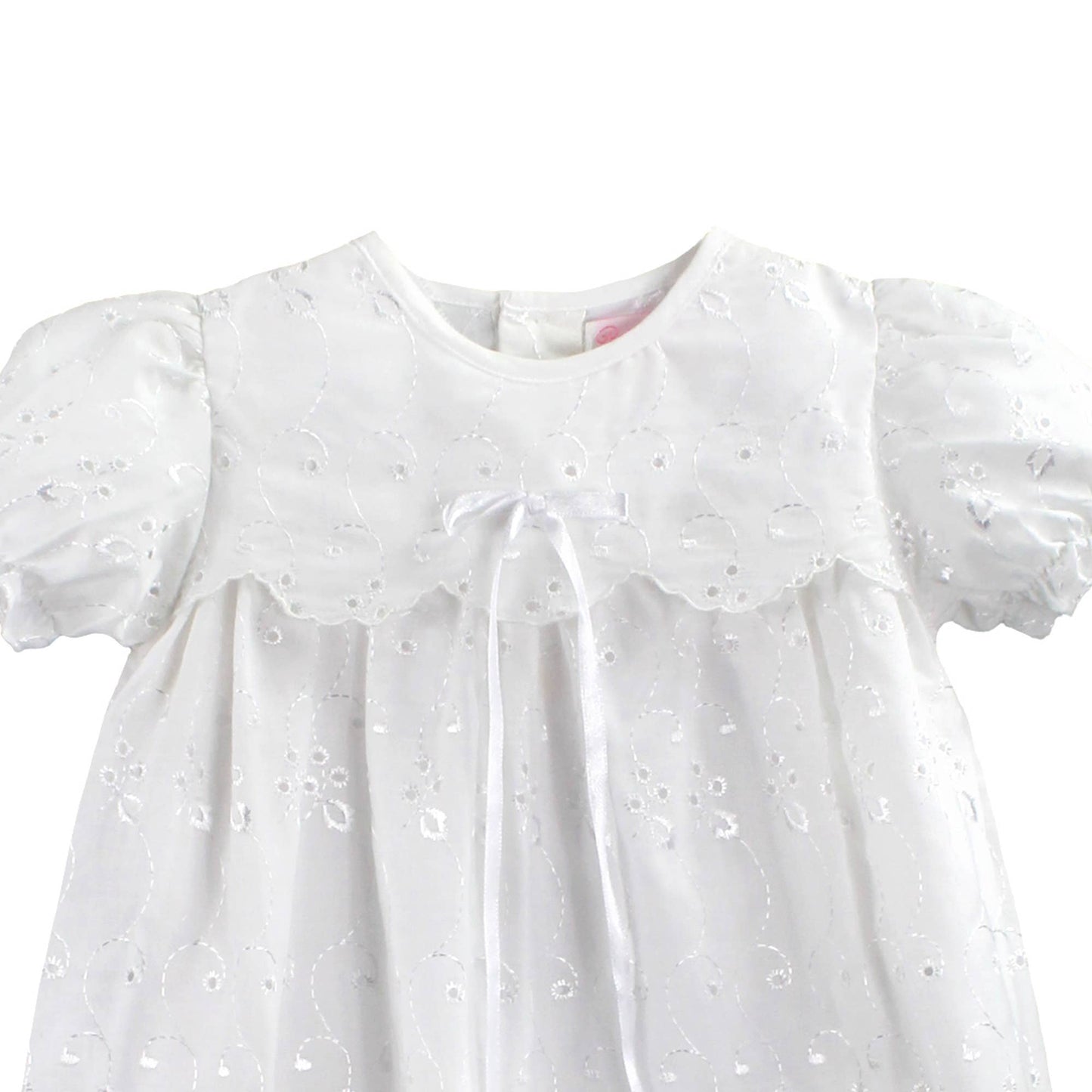 Eyelet Lace Christening Gown: 9 Month