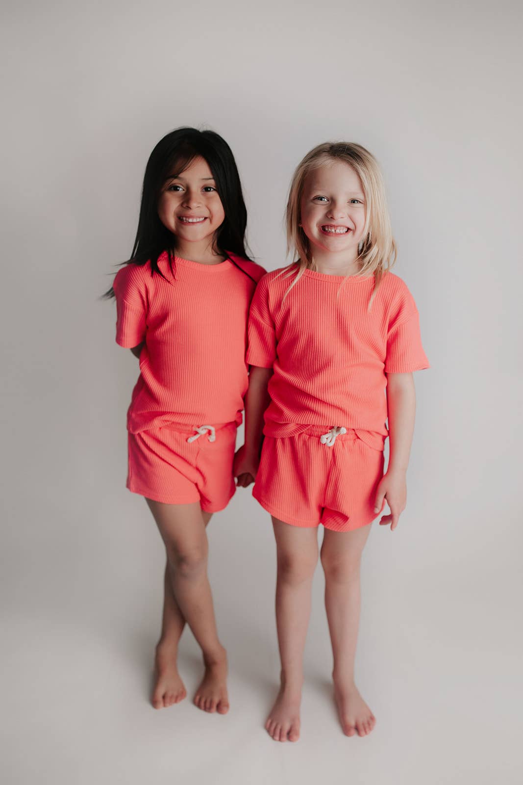 Neon Coral Waffle Set