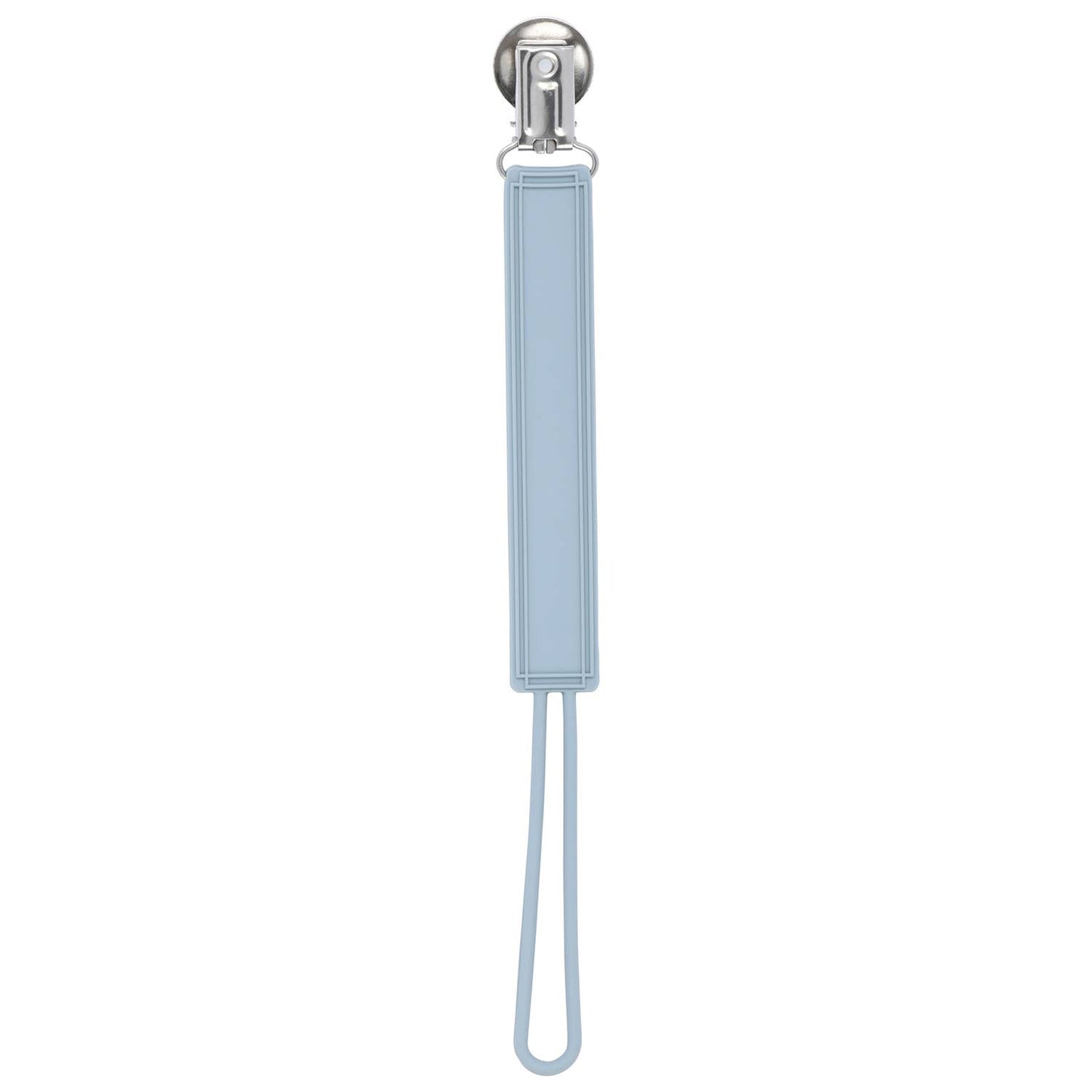 Classic Gray All Silicone Modern Pacifier Clip