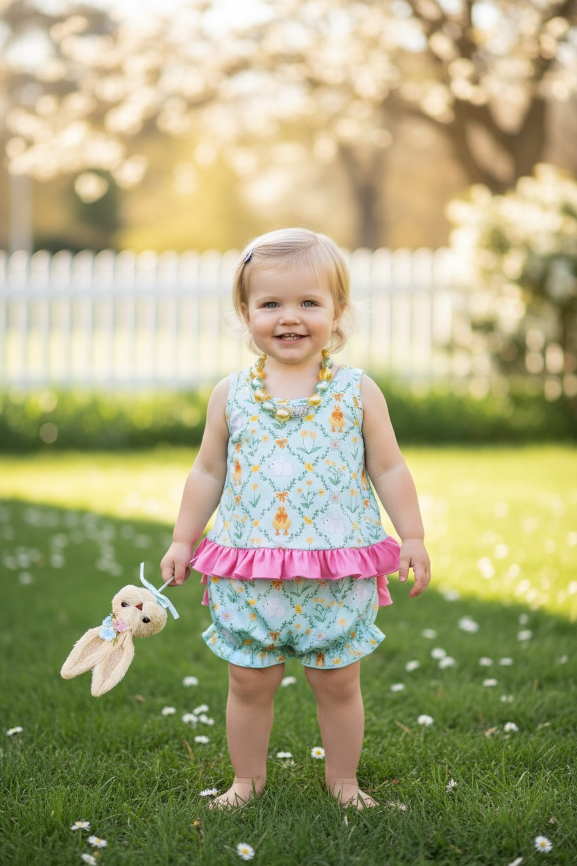 Duck & bunny printed swing set. RPG60230 AMY: 18-24M