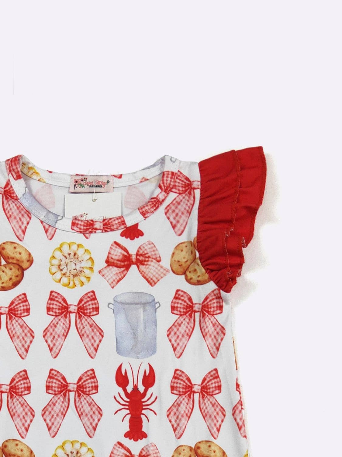 Crawfish Coquette Baby Romper: 6/12mo