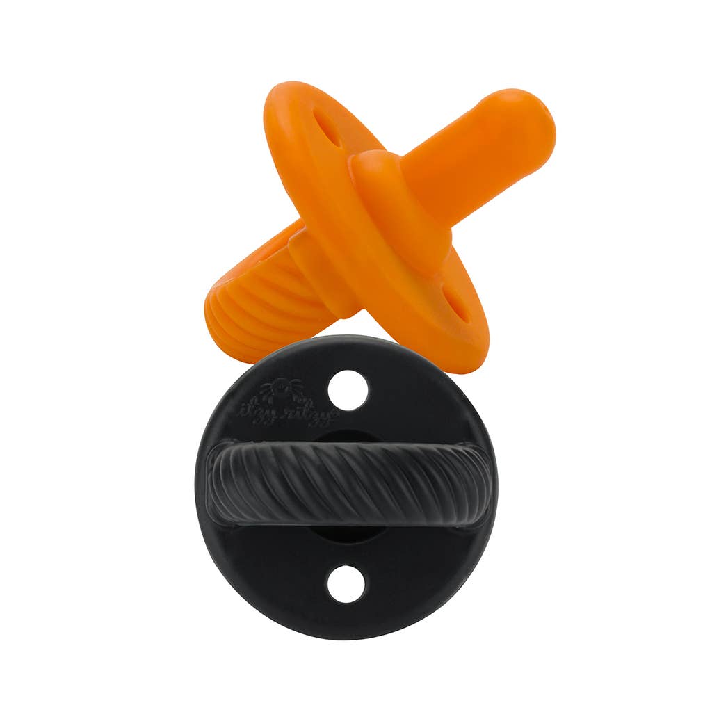 *NEW SIZE* Sweetie Soother™ Pacifier Sets (2-pack): Toast + Buttercream Braids