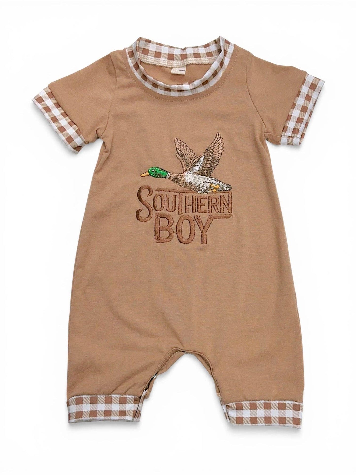 Southern Boy Mallard Applique Romper