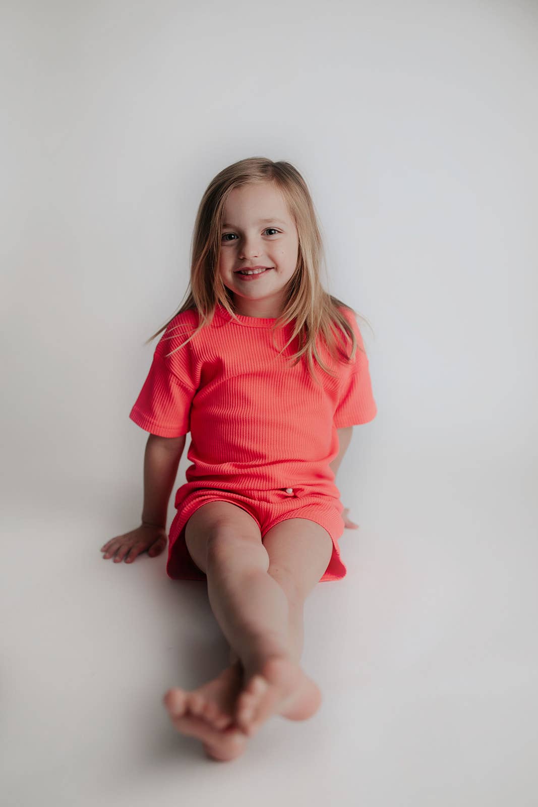 Neon Coral Waffle Set