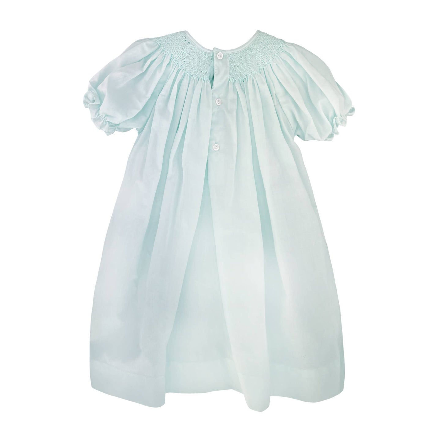 Smocked Daygown with Raglan Embroidery: White / 6 Month