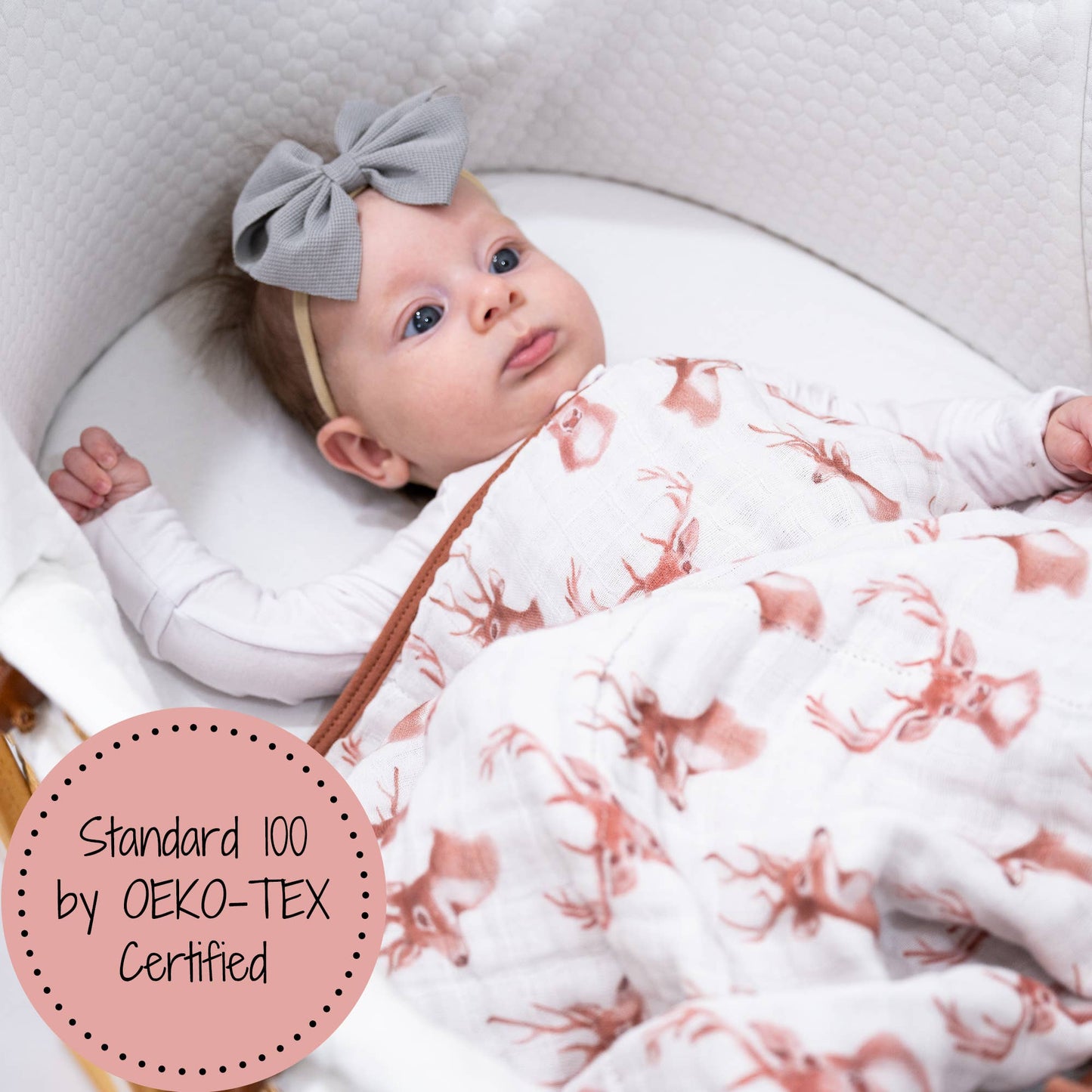 Oh Deer Baby Toddler 100% Cotton Muslin Blanket