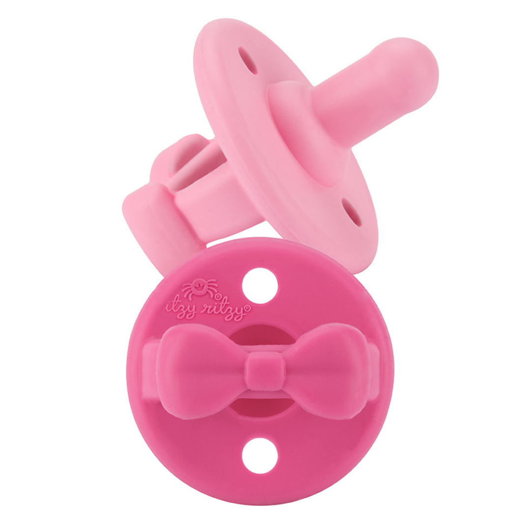 *NEW SIZE* Sweetie Soother™ Pacifier Sets (2-pack): Toast + Buttercream Braids