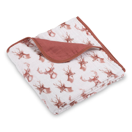 Oh Deer Baby Toddler 100% Cotton Muslin Blanket